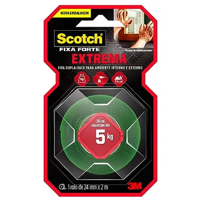 Saindo por R$ 17,1: (REC) Scotch, 3M, Fixa Forte, Fita Dupla Face, Fixação Extrema, 24mm x 2m | Pelando