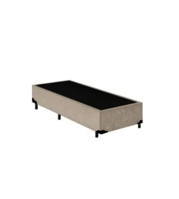 Base Box Solteiro Suede Bege 40x88x188 Ducci