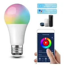 Lampada Inteligente Rgb Wifi Led Smart Google Alexa Colorida