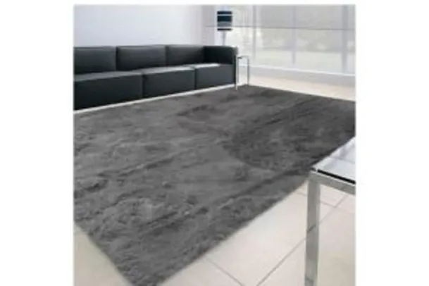 Tapete Felpudo Apolo Soft Casa Dona Cinza 100x150cm