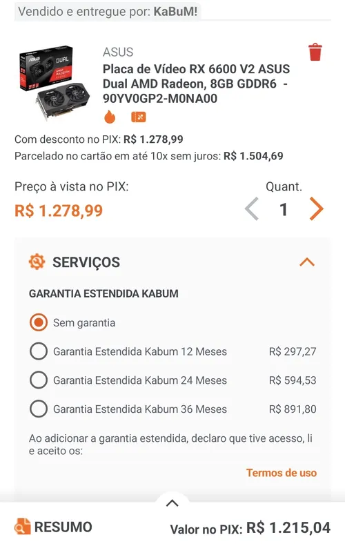 Imagem na descrição da promoção