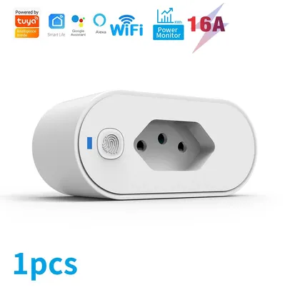 [Imposto Incluso] GERMA-Adaptador de soquete Tuya WiFi, Smart Life App Control, Alexa e Google Home, Voice Control, Adaptador de soquete, 16A