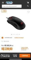 Mouse Hyperx Pulsefire Raid 16.000 DPI e RGB | R$240