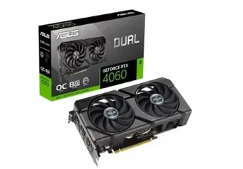 Placa de vídeo RTX 4060 ASUS Dual 8G EVO OC NVIDIA GeForce, 8GB GDDR6, G-SYNC, Ray Tracing - 90YV0JC7-M0NA00