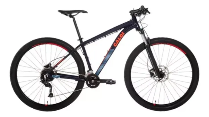 Bicicleta Caloi Moab - Full Shimano 18v, Freio Shimano MT200, Suspensão Suntour Ar e Óleo - Tamanho L/19"