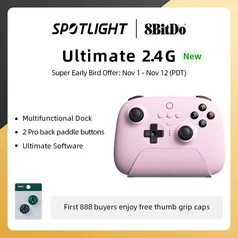 Controle 8bitdo Ultimate 2.4g com estação de carregamento