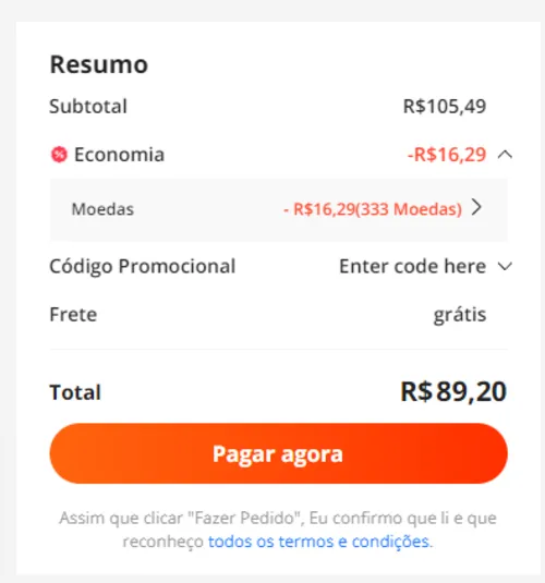 Imagem na descrição da promoção