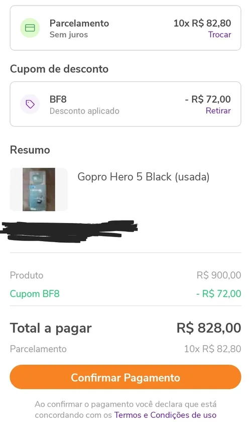 Imagem na descrição da promoção