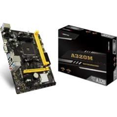 Placa Mãe Biostar A320MH, Chipset A320, AMD AM4, mATX, DDR4