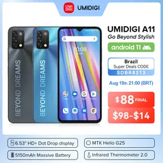 Smartphone UMIDIGI A11 | R$486