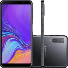 (AME R$1583,28) Smartphone Samsung Galaxy A7 64GB Dual Chip Android 8.0 Tela 6" Octa-Core 2.2GHz 4G Câmera Tripla - Preto - R$1980