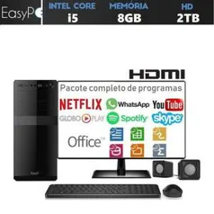 Computador Desktop Completo Com Monitor R$ 1315