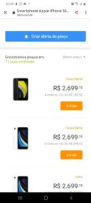 iphone SE preto ou branco 64gb | R$ 2.699