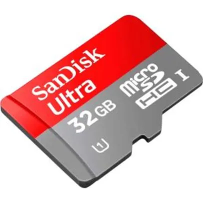 Cartão de Memoria 32gb Micro Sd Classe 10 80mb/s Ultra SDSQUNS Sandisk | R$ 18,38