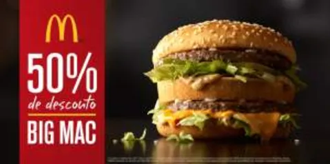 [MC Donalds] 50% desconto BIGMAC