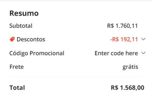 Imagem na descrição da promoção