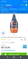 [R$5 de volta] Amaciante Downy Sport Concentrado - 1,5L | R$17