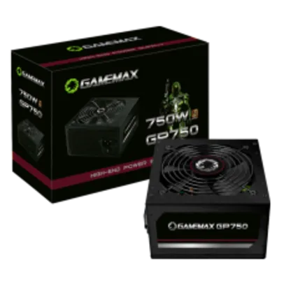 Fonte Gamemax GP750, 750W, 80 Plus Bronze, PFC Ativo