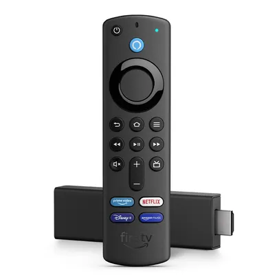 [PIX] Fire TV Stick 2021 - Controle Remoto + Alexa Full HD - Preto 