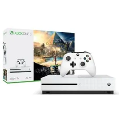 Console Microsoft Xbox One S 1TB + Jogo Assassins Creed e Rainbow Six - R$ 1.029,00 em até 6x sem juros