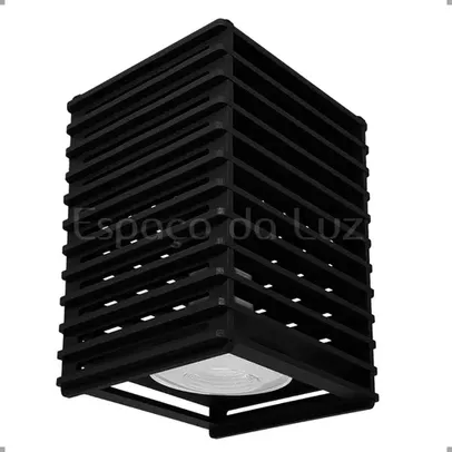 Plafon Spot Led Sobrepor Box Quadrado Par20 Mdf Led Brinde