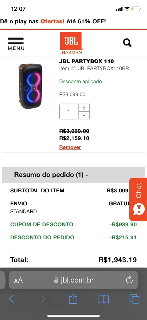 Imagem na descrição da promoção