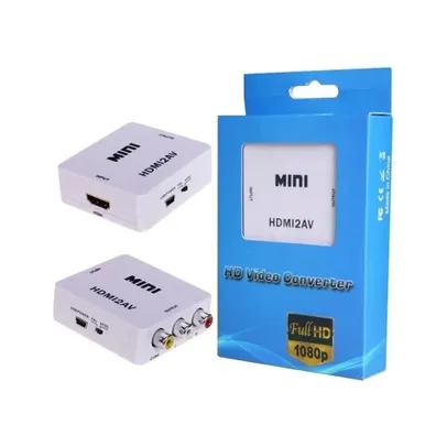 [AME R$25] Mini Conversor Hdmi Para Rca Av Video Composto Hdmi2av 710