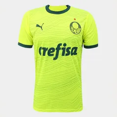 Camisa Palmeiras III 23/24 s/n° Jogador Puma Masculina - Amarelo Fluorescente