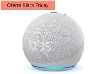 [PRIME] Echo Dot 4a. com Relógio (Branca) | R$332