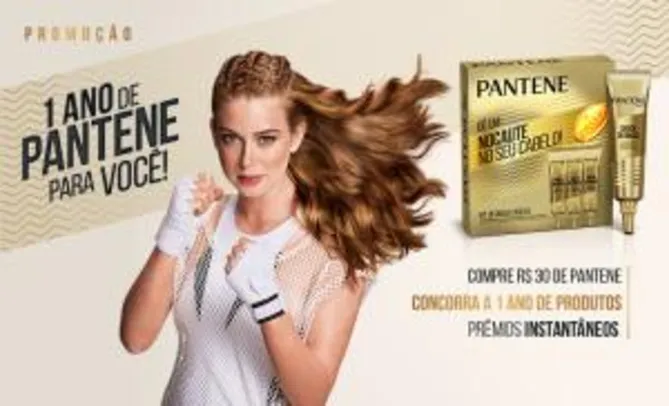 Compre R$30,00 em produtos Pantene nas Lojas Americanas, e concorra a 1 ano de Pantene!