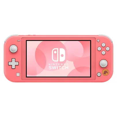 Console Nintendo Switch Lite Coral Animal Crossing, Edição Limitada