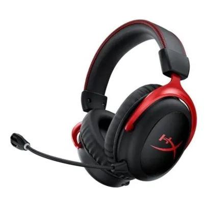 Headset Gamer HyperX Cloud II Sem Fio Som Surround 7.1, Drivers 53mm, Preto e Vermelho