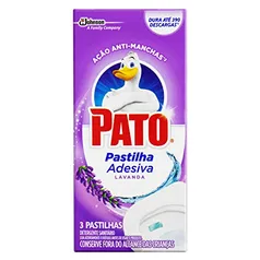 [Rec 8,49] Pato Desodorizador Sanitário Pastilha Adesiva Lavanda 3 unidades