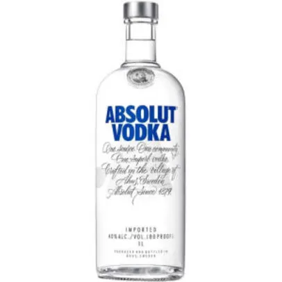 [43 com AME] Vodka Absolut 1 litro [FRETE PRIME]