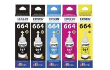 Kit 5 Tintas Epson Original L395 L375 L365 L220 L455 L355 - R$ 16,15