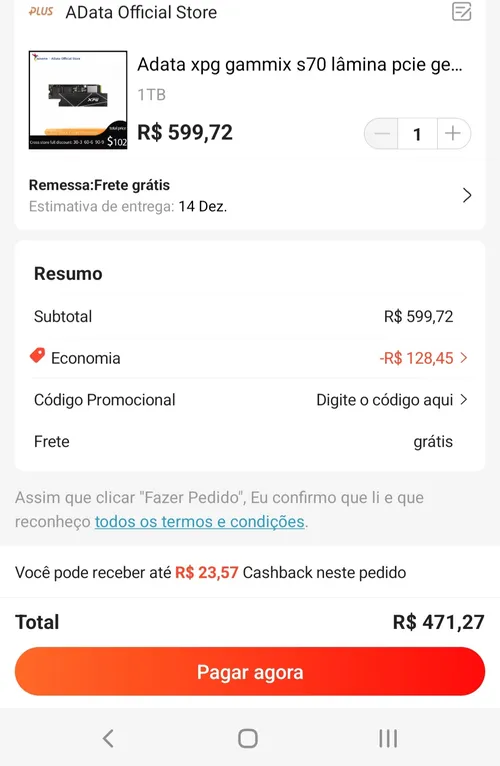 Imagem na descrição da promoção