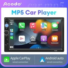 [ APP | Taxa Inclusa | MOEDAS R$ 151 ]  Multimídia Acodo 2din rádio do carro 7 polegada Android Auto, Carplay bluetooth usb tf fm 