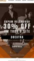 30% OFF em Todo o Site da Paquetá Esportes