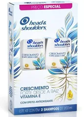 Head & Shoulders - Embalagem Shampoo para Crescimento de Cabelo, Shampoo para Crescimento Capilar, Anticaspa, Controle