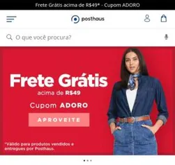 Frete grátis em compras acima de R$49