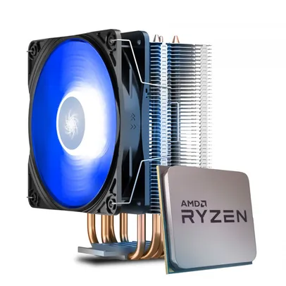 Processador AMD Ryzen 5 5600X 4.6GHz + Cooler DeepCool Gammaxx 400 V2 Blue | R$ 1980