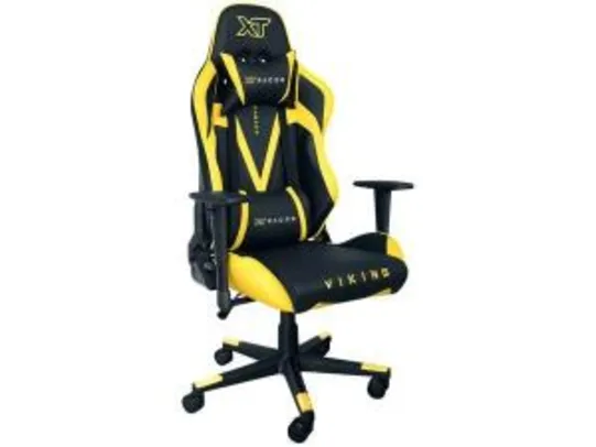 (Cliente Ouro)Cadeira Gamer XT Racer Reclinável Preto e Amarelo - Viking Series XTR-011 - R$867