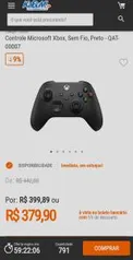 Controle Microsoft Xbox, Sem Fio, Preto R$ 380