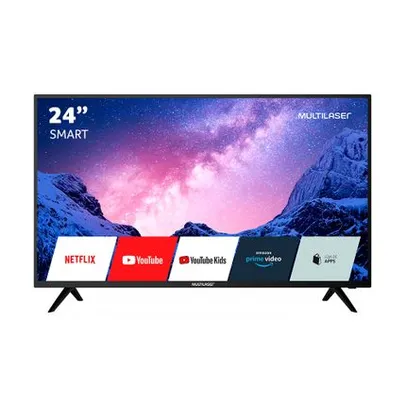 [R$727 AME] Smart TV Multilaser 24'' + Pen Drive 16GB de Brinde