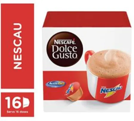 [PRIME] Café em Cápsula, Nescafé, dolce gusto, Nescau, 16 Cápsulas - R$20 (SE RECORRÊNCIA R$ 17,64)