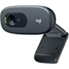 Webcam HD Logitech C270 com Microfone Embutido e 3 MP para Chamadas e Gravações em Vídeo Widescreen 