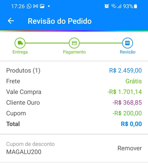 Imagem na descrição da promoção