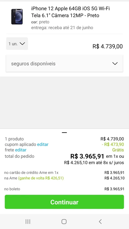 Imagem na descrição da promoção