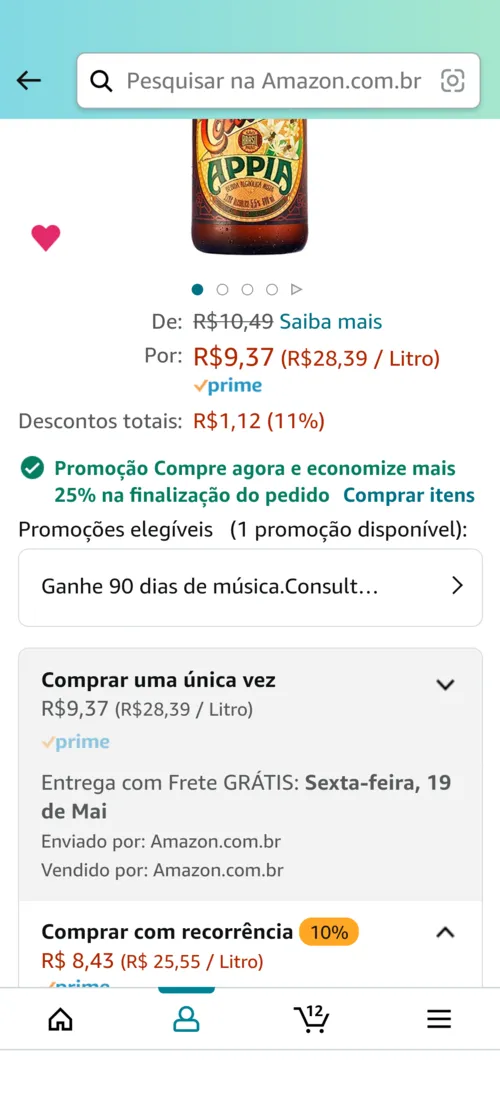 Imagem na descrição da promoção