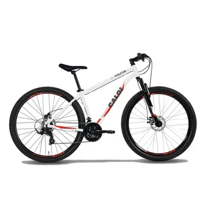 [AME R$664] Bicicleta Caloi Vulcan Câmbio Shimano 21v - Branca